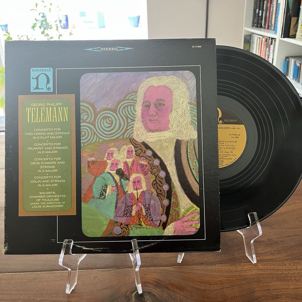 Telemann Concerto Two Horns & Strings In E Flat Major LP 1965 Nonesuch H-71066